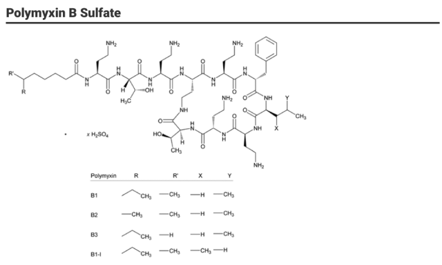 硫酸多粘菌素B分子式描述